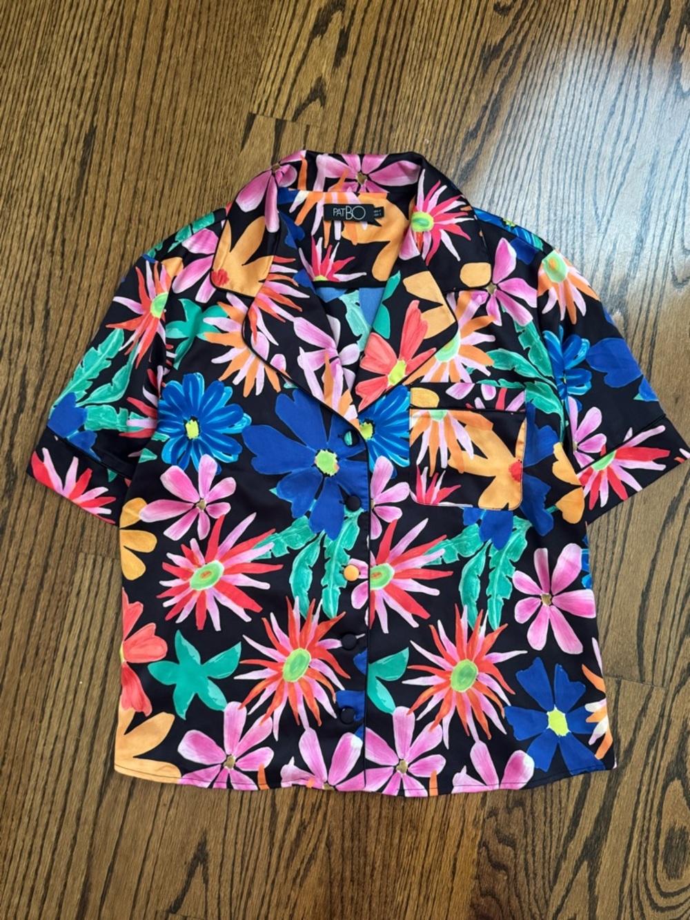 PatBO Floral Print Pajama PJs Top